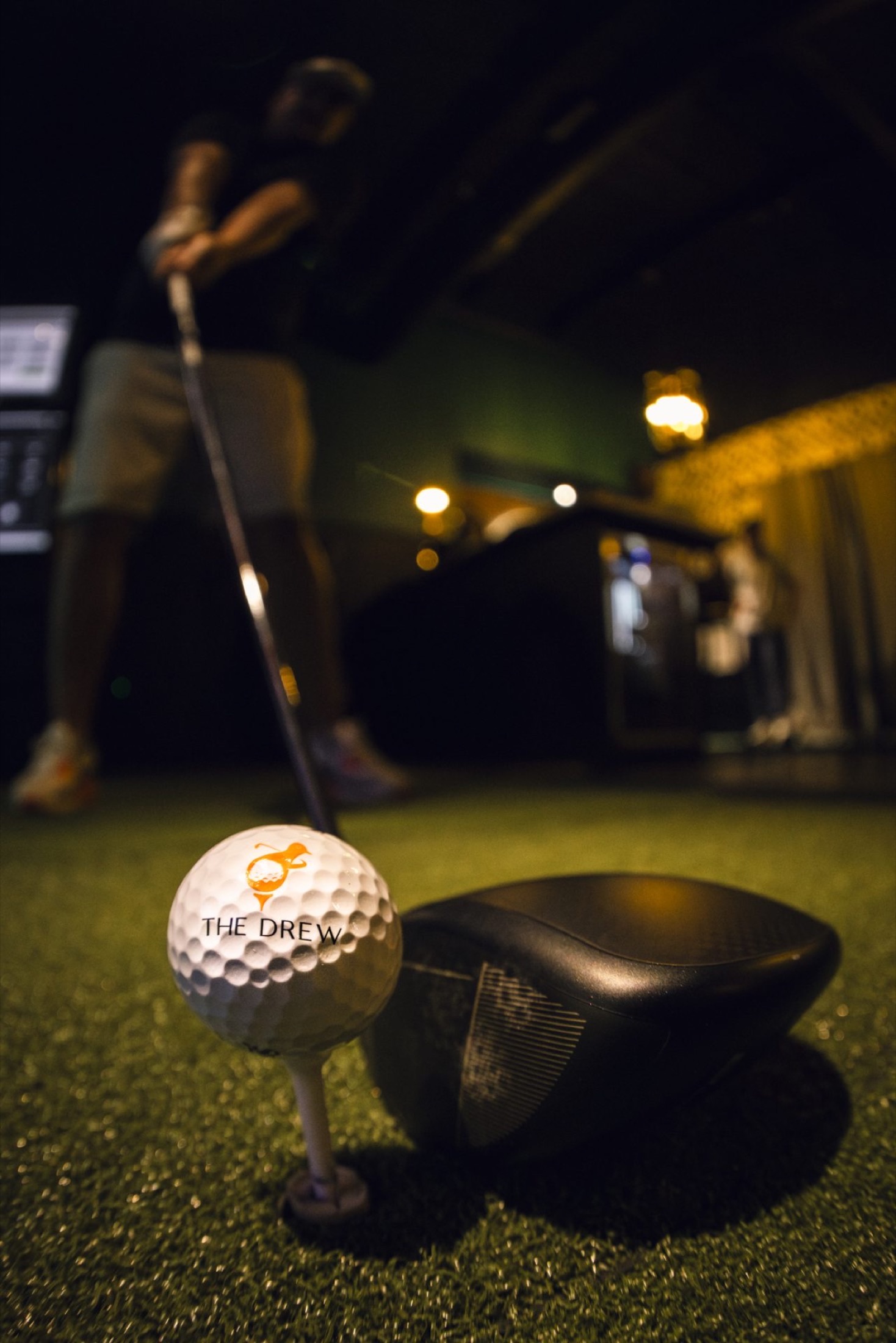 The Drew golf-ball and club detail inside the private club